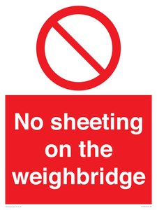 No sheeting on the weighbridge